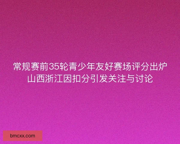 常规赛前35轮青少年友好赛场评分出炉山西浙江因扣分引发关注与讨论
